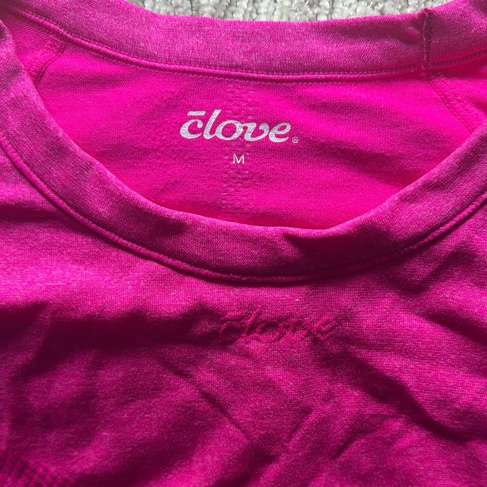 Clove Pink long sleeve undershirt stretchy workout top